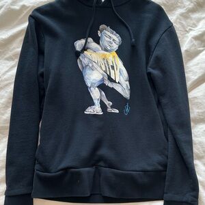 JW Anderson Black Hoodie with Artistic Graphic
